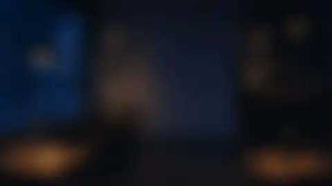 Blurred preview of a warm cafe in the evening