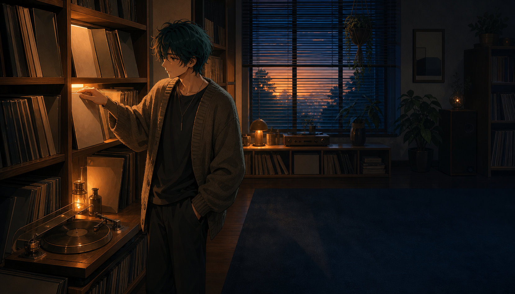 Record Room at Dusk local wallpaper preview