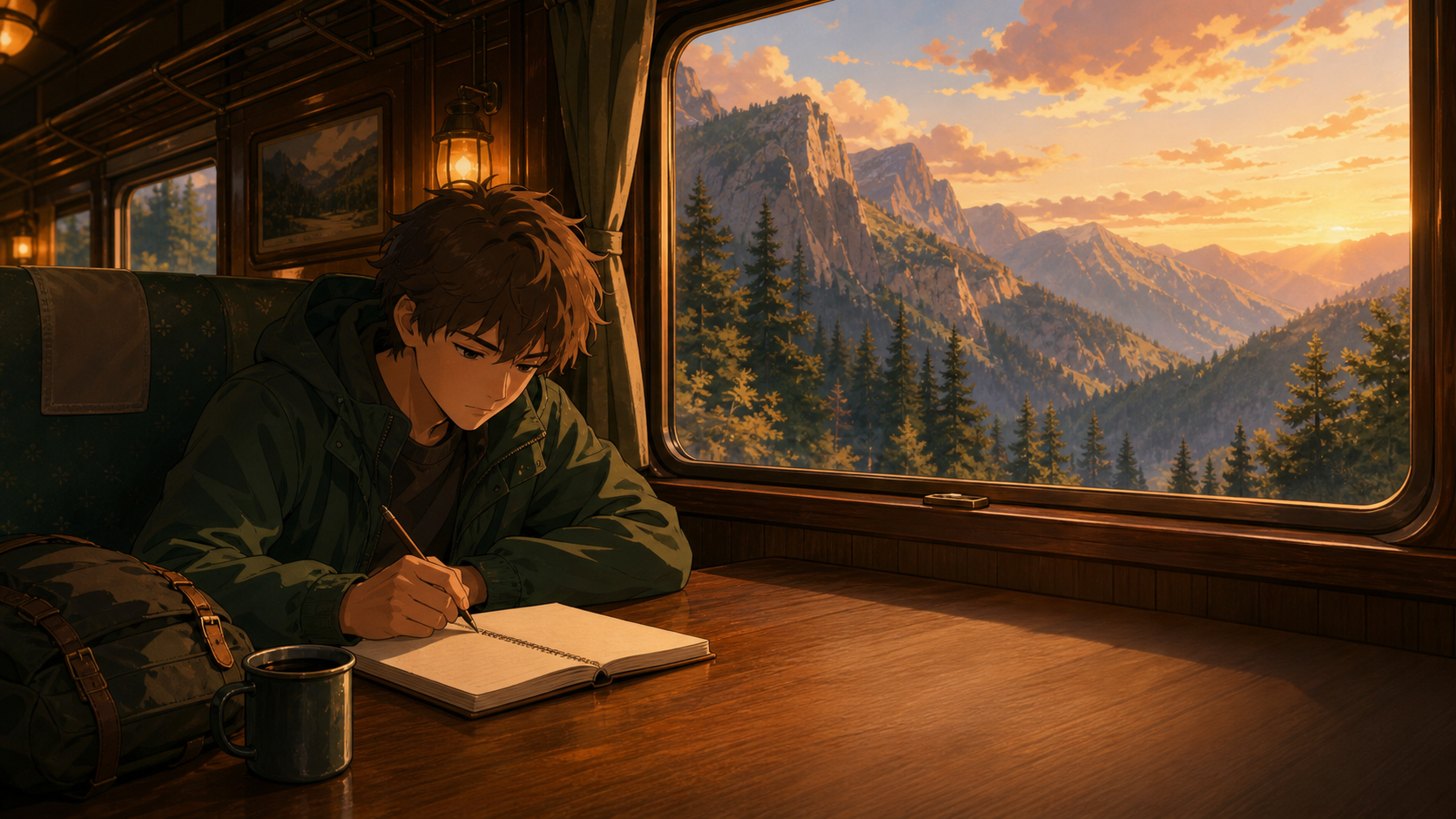 Mountain Train Cabin local wallpaper preview